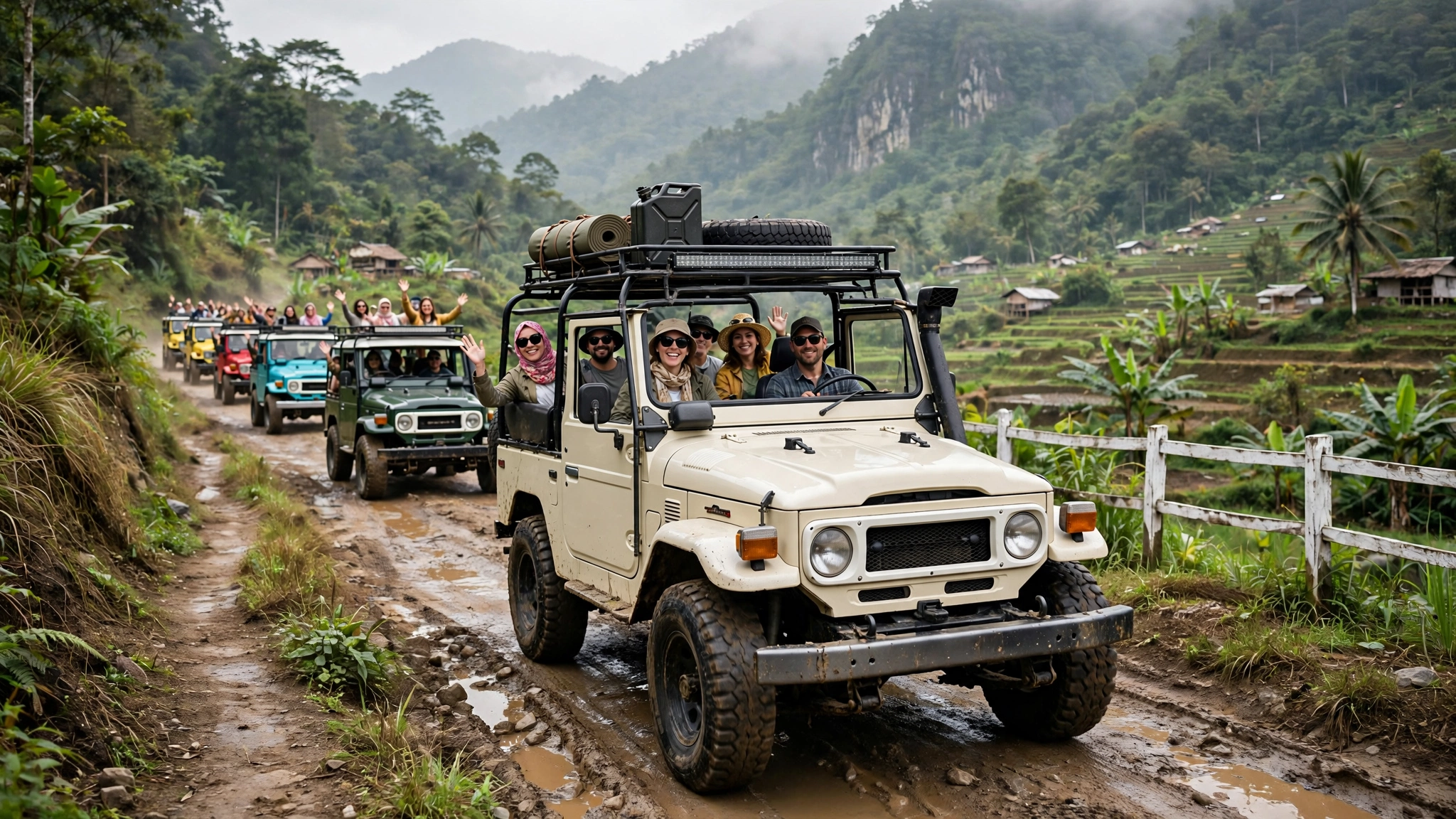 VW Safari menanti sunrise di Dieng