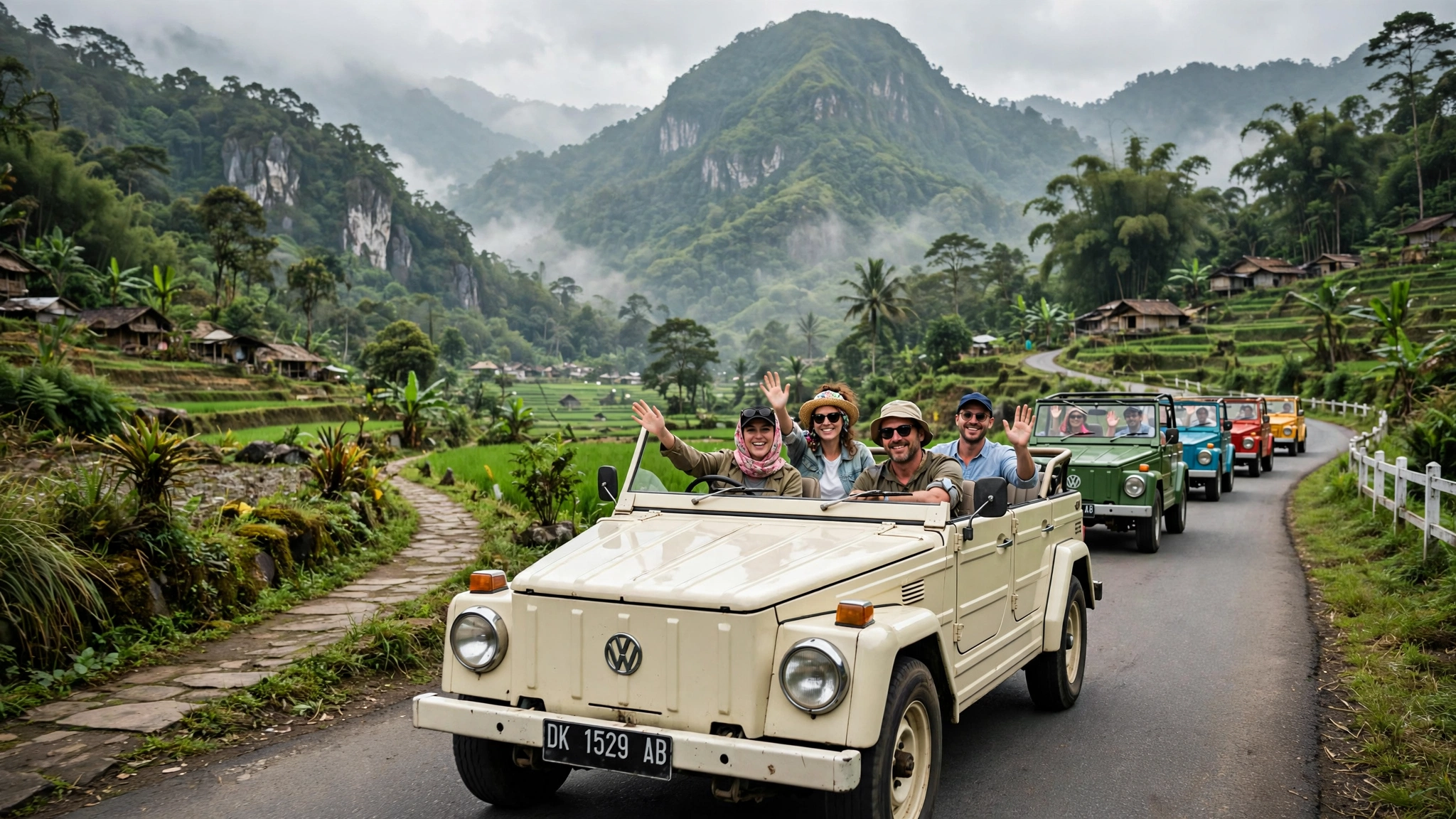 Jeep adventure melewati medan Dieng